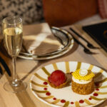 Delicious food and champagne Dubai Dhow